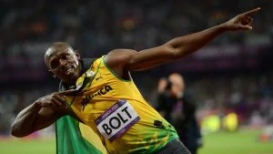 13 Usain Bolt in the Olympic Games 100m and 200m. for C