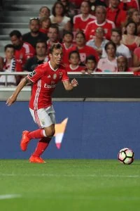 LISBON, PORTUGAL - AUGUST 21: Benfica's Spanish defender Alex Grimaldo during the match between SL Benfica and Vitoria Setubal FC for the Portuguese Primeira Liga at Estadio da Luz on August 21, 2016 in Lisbon, Portugal. (Photo by Carlos Rodrigues/Getty Images)